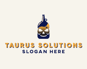 Skull Liquor Bar  logo design