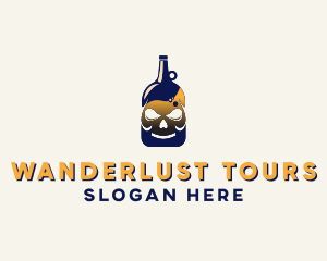 Skull Liquor Bar  logo design