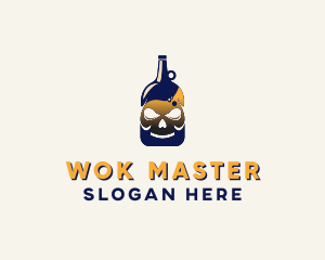 Skull Liquor Bar  logo design