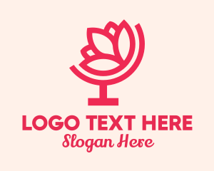 Blooming - Pink Lotus Atlas logo design