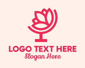 Flower Bud - Pink Lotus Atlas logo design