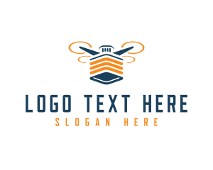 Drone - Drone Delivery Courier logo design