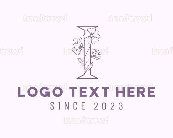 Botanical Letter I Logo