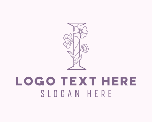 Botanical Letter I  Logo