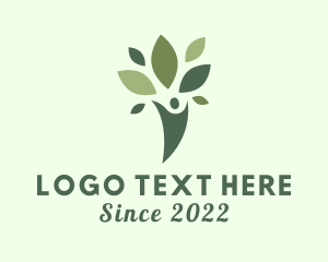 Vegetarian - Wellness Therapy Leaf logo design