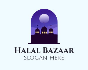 Night Sky Mosque  logo design