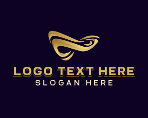 Gold - Wave Infinity Loop logo design
