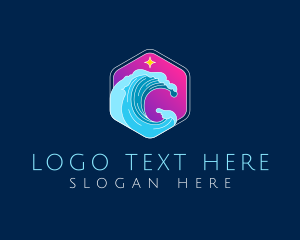 Hexagon - Water Wave Letter G logo design