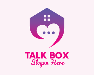 Conversation - Lovely Home Chat Messaging logo design