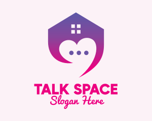 Conversation - Lovely Home Chat Messaging logo design