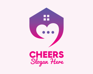 Conversation - Lovely Home Chat Messaging logo design