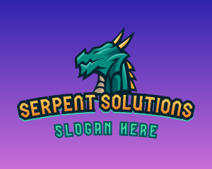 Serpent - Dragon Myth Creature logo design