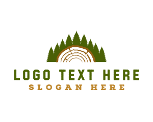 Woodcutter - Pine Tree Woodworking logo design