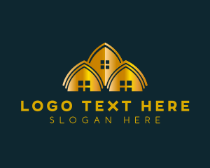 Home Improvement - Residential Home Roofing logo design