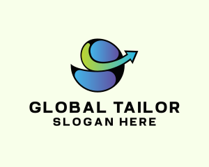 Global Delivery Arrow logo design