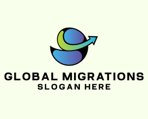 Global Delivery Arrow logo design