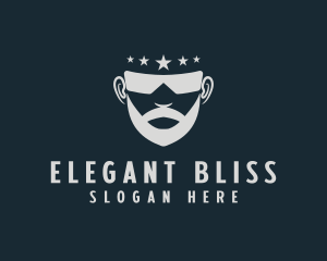 Streamer - Man Beard Sunglasses logo design