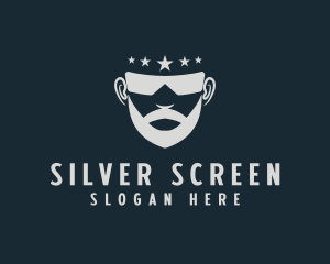 Game Streaming - Man Beard Sunglasses logo design