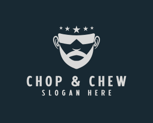 Barbershop - Man Beard Sunglasses logo design