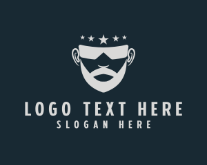 Trim - Man Beard Sunglasses logo design