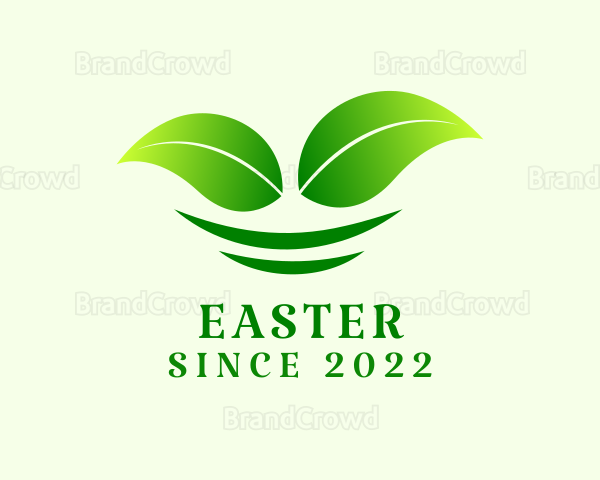 Organic Gardening Leaves Logo