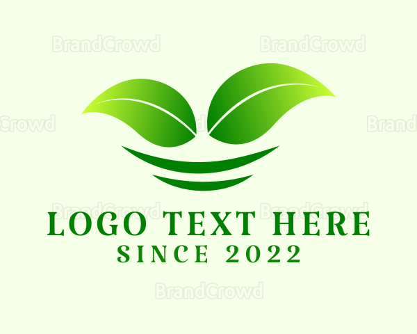 Organic Gardening Leaves Logo