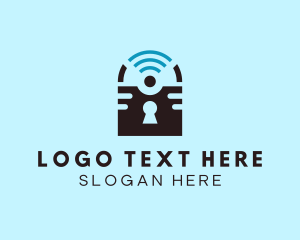 Keyhole - Wifi Lock Protection logo design