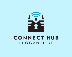 Wifi Lock Protection logo design