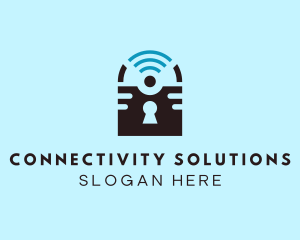 Wireless - Wifi Lock Protection logo design