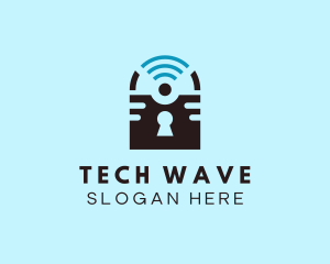 Wifi Lock Protection logo design