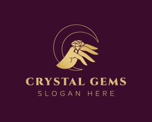 Hand Diamond Ring logo design