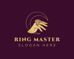 Ring - Hand Diamond Ring logo design