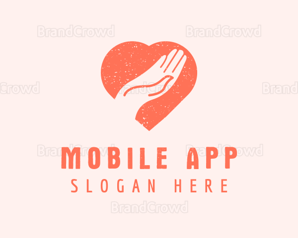 Heart Hand Charity Donation Logo