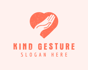 Gesture - Heart Hand Charity Donation logo design