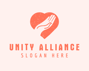 Union - Heart Hand Charity Donation logo design