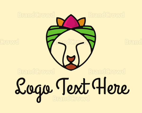 Lotus Headwrap Cat Logo