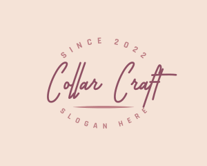 Red Fashion Cursive logo design