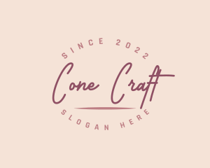 Red Fashion Cursive logo design