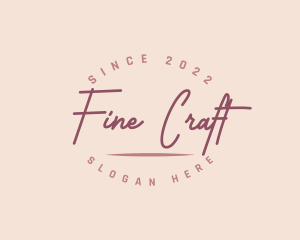 Red Fashion Cursive logo design