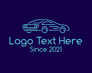 Car Repair - Minimalist Racing Car logo design