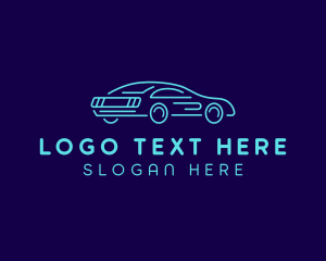 Transport - Minimalist Racing Car logo design