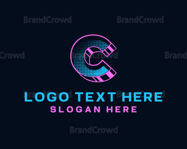 Modern Digital Tech Letter C Logo