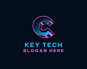 Modern Digital Tech Letter C logo design