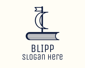 Sea - Blue Book Ship logo design