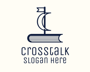 Ocean - Blue Book Ship logo design