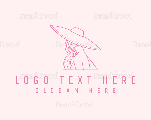 Lady Clothing Hat Logo