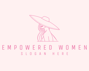 Lady Clothing Hat logo design