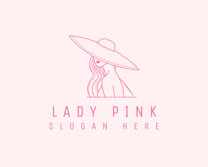 Lady Clothing Hat logo design