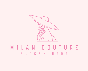 Lady Clothing Hat logo design