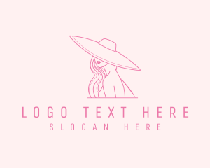 Model - Lady Clothing Hat logo design